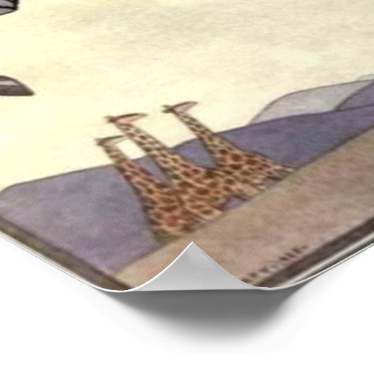 Zebra reiten poster (Ecke)