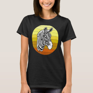 Zebra Retro afrikanische Tiere T-Shirt