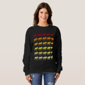 Zebra-Retro-Tiermuster Sweatshirt (Vorne ganz)