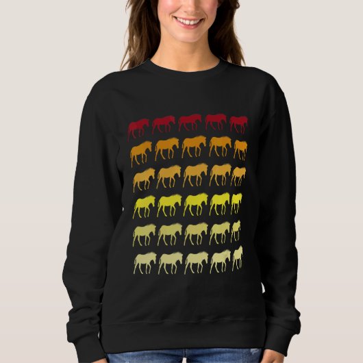 Zebra-Retro-Tiermuster Sweatshirt (Vorderseite)