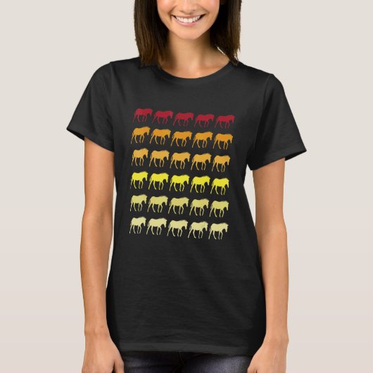 Zebra Retro-Tiermuster T-Shirt (Vorderseite)