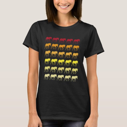 Zebra Retro Tiermuster T-Shirt (Vorderseite)