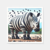 Zebra Rhino Serviette (Vorderseite)