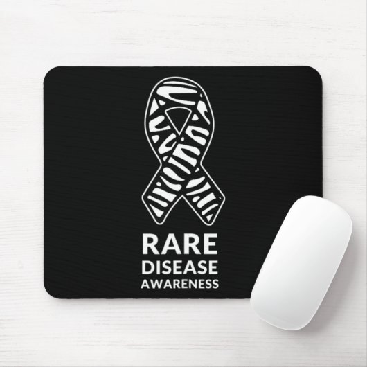 Zebra Ribbon Bewusstsein Seltene Erkrankung Minima Mousepad (Mit Mouse)