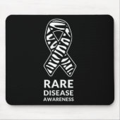 Zebra Ribbon Bewusstsein Seltene Erkrankung Minima Mousepad (Vorne)