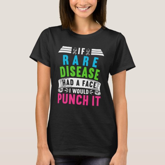 Zebra Ribbon I If Rare Diseases Had A Face I Would T-Shirt (Vorderseite)