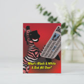 Zebra Riddle Postkarte (Stehend Vorderseite)