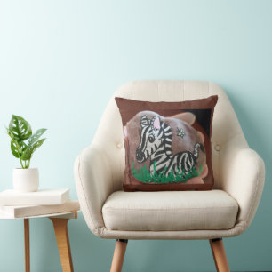 Zebra Rock gestrichen Kissen
