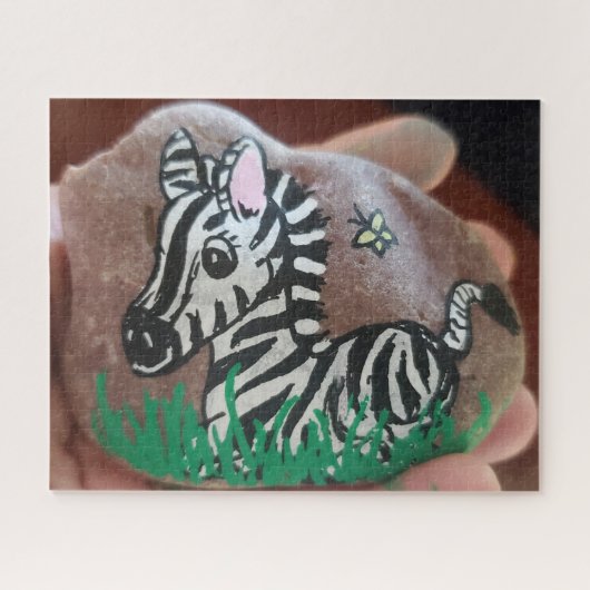 Zebra Rock gestrichen Puzzle (Horizontal)