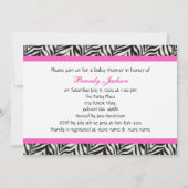 Zebra Rocking Horse Party Einladungen (Rückseite)