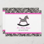 Zebra Rocking Horse Party Einladungen (Vorne/Hinten)