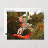 Zebra Rocking Horse Postkarte (Vorne/Hinten)