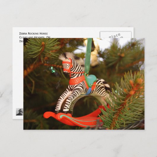 Zebra Rocking Horse Postkarte (Vorne/Hinten)