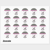 Zebra Rocking Horse Save the Date Stickers (Blatt)