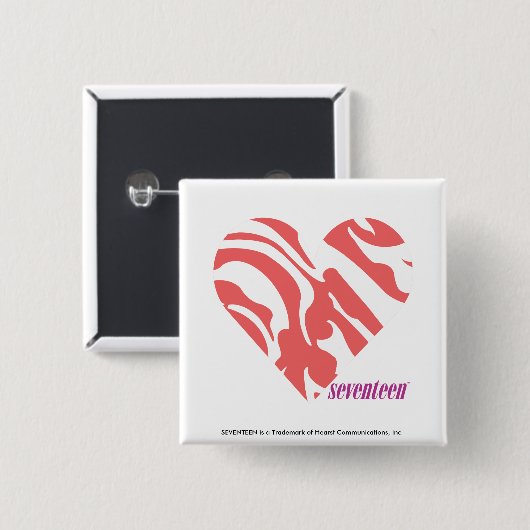 Zebra-Rosa 2 Button (Vorne & Hinten)