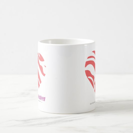 Zebra-Rosa 2 Kaffeetasse (Mittel)