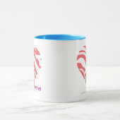 Zebra-Rosa 2 Tasse (Zentrum)