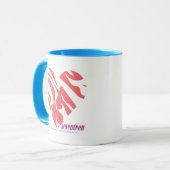 Zebra-Rosa 2 Tasse (Vorderseite Links)