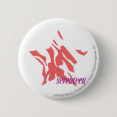 Zebra-Rosa 3 Button (Vorderseite)