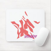Zebra-Rosa 3 Mousepad (Mit Mouse)