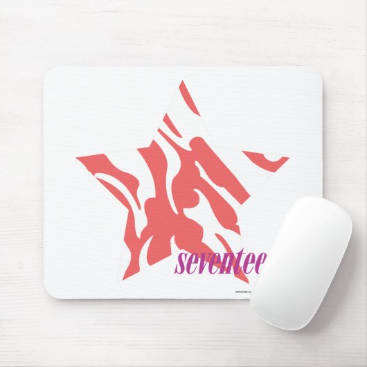 Zebra-Rosa 3 Mousepad (Mit Mouse)