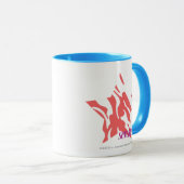 Zebra-Rosa 3 Tasse (VorderseiteRechts)