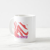 Zebra-Rosa 4 Kaffeetasse (Vorderseite Links)