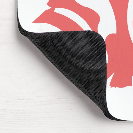 Zebra-Rosa 4 Mousepad (Ecke)