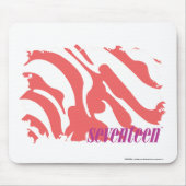 Zebra-Rosa 4 Mousepad (Vorne)