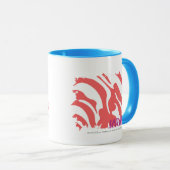 Zebra-Rosa 4 Tasse (VorderseiteRechts)