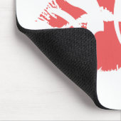 Zebra-Rosa Mousepad (Ecke)