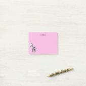 Zebra rosa post-it klebezettel (Auf Schreibtisch)