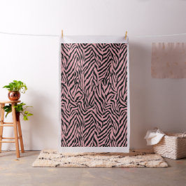 Zebra Rosa und Schwarz Stoff