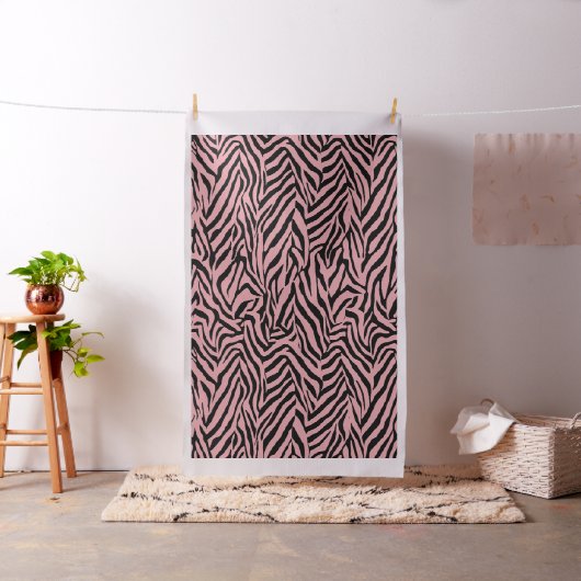 Zebra Rosa und Schwarz Stoff (Beispiel)