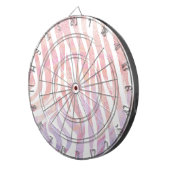 Zebra Rosa und Weiß Dartscheibe (Vorderseite rechts)