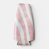 Zebra Rosa und Weiß Flaschenkühler (Vorderseite)