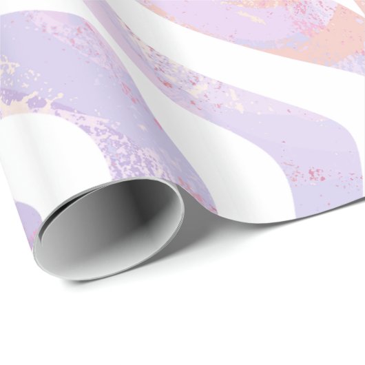 Zebra Rosa und Weiß Geschenkpapier (Rolleneckpunkt)