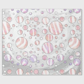 Zebra Rosa und Weiß Geschenkpapier (Flach)