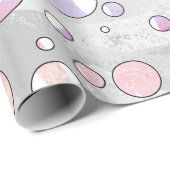 Zebra Rosa und Weiß Geschenkpapier (Rolleneckpunkt)