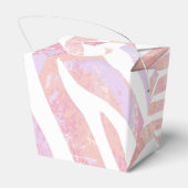 Zebra Rosa und Weiß Geschenkschachtel (Rückseite)