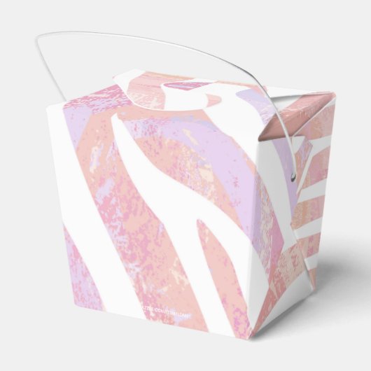 Zebra Rosa und Weiß Geschenkschachtel (Rückseite)