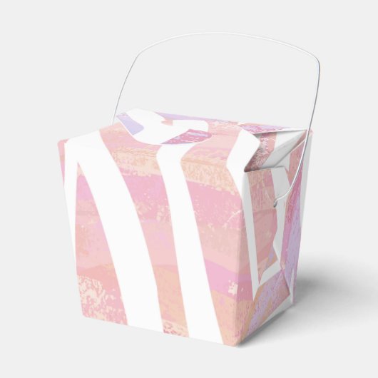 Zebra Rosa und Weiß Geschenkschachtel (Vorderseite)