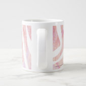 Zebra Rosa und Weiß Jumbo-Tasse (Rückseite)