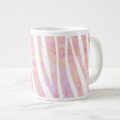 Zebra Rosa und Weiß Jumbo-Tasse (Vorderseite Rechts)