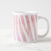 Zebra Rosa und Weiß Jumbo-Tasse (Rechts)