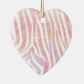 Zebra Rosa und Weiß Keramikornament (Rechts)