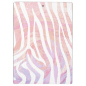 Zebra Rosa und Weiß Klemmbrett (Rückseite)