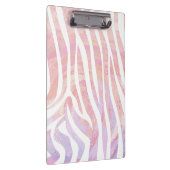 Zebra Rosa und Weiß Klemmbrett (Rechts)