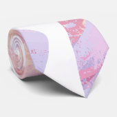 Zebra Rosa und Weiß Krawatte (Gerollt)