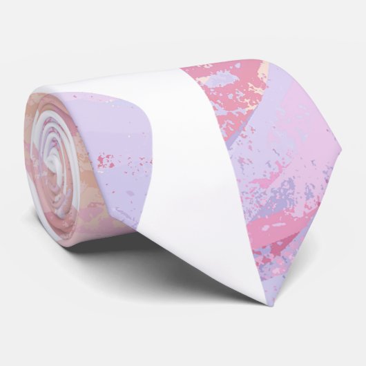 Zebra Rosa und Weiß Krawatte (Gerollt)